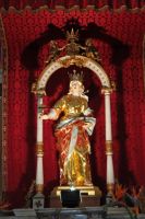 Particolare statua lignea rappresentante Santa Lucia