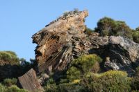 Morfologia ed erosione di rocce nell'isola.