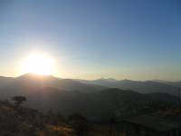 Veduta del tramonto dal Monte Kalfa , Madonie.